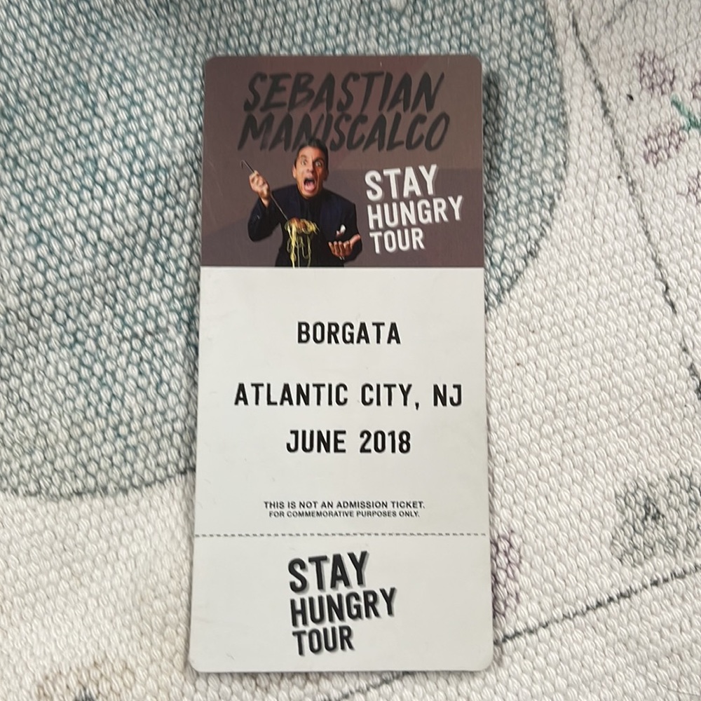 Sebastian Maniscalco Stay Hungry cap and show memorabilia- cap new not worn